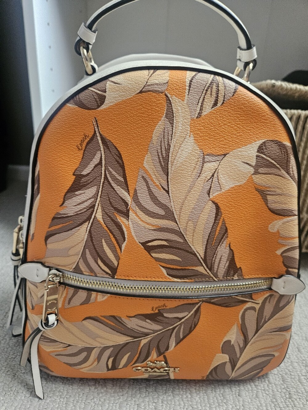 Coach Jordyn backpack in the banana leaves print